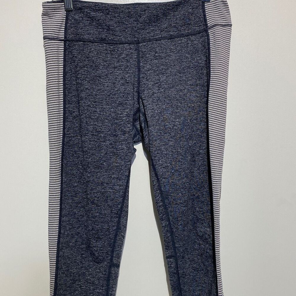 Zella Women's Athletic High-Rise Side Stripes Work Out Leggings In Grey Size Med